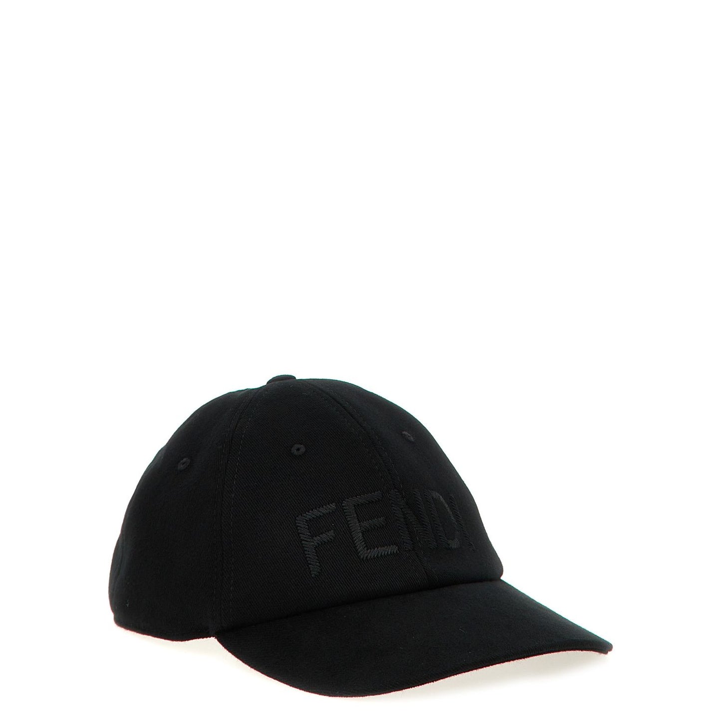 Fendi Black Cotton Cap (Baseball Hat)