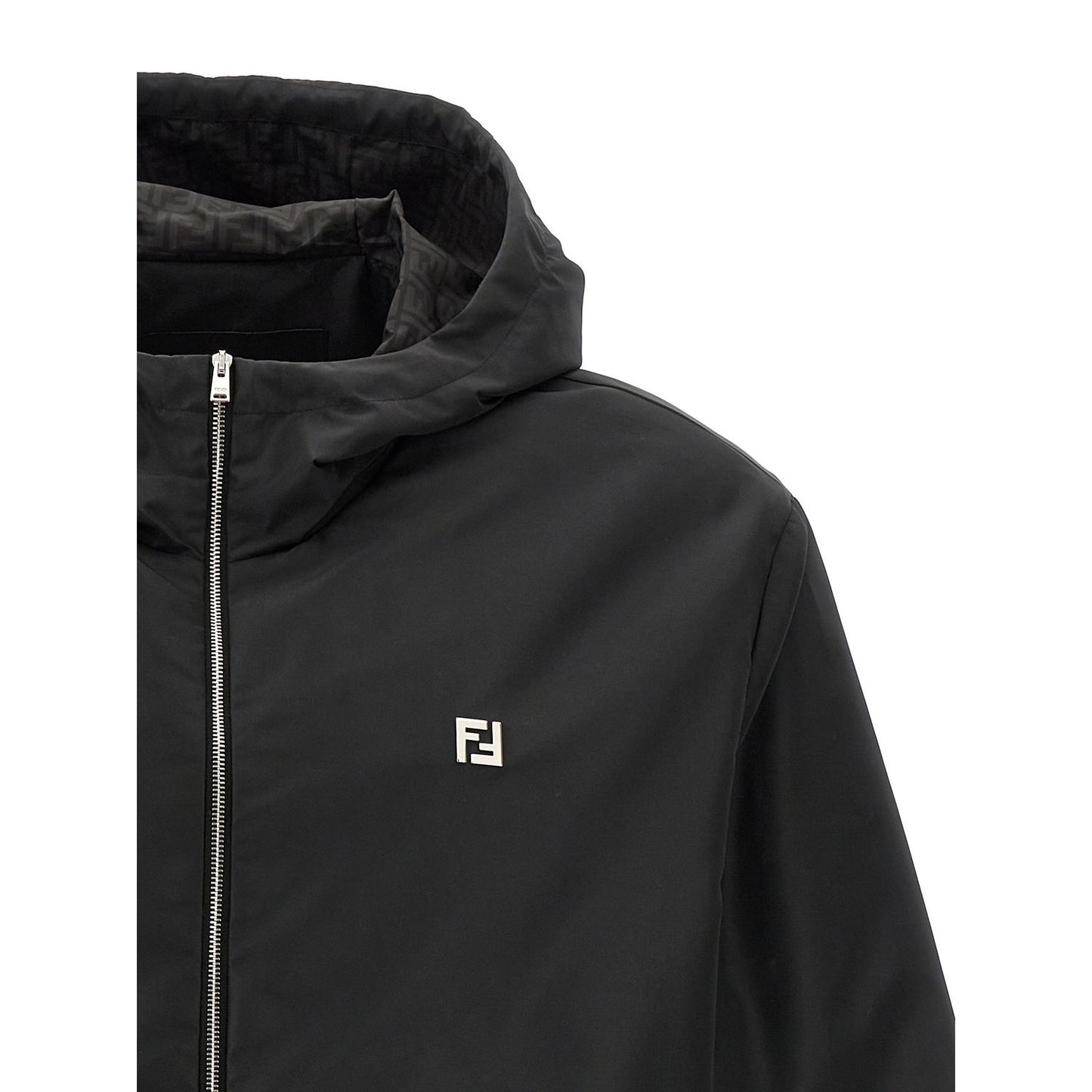 Fendi Black Polyester Shell Jacket