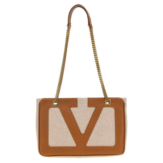 Valentino Garavani Beige Cotton Tote Bag