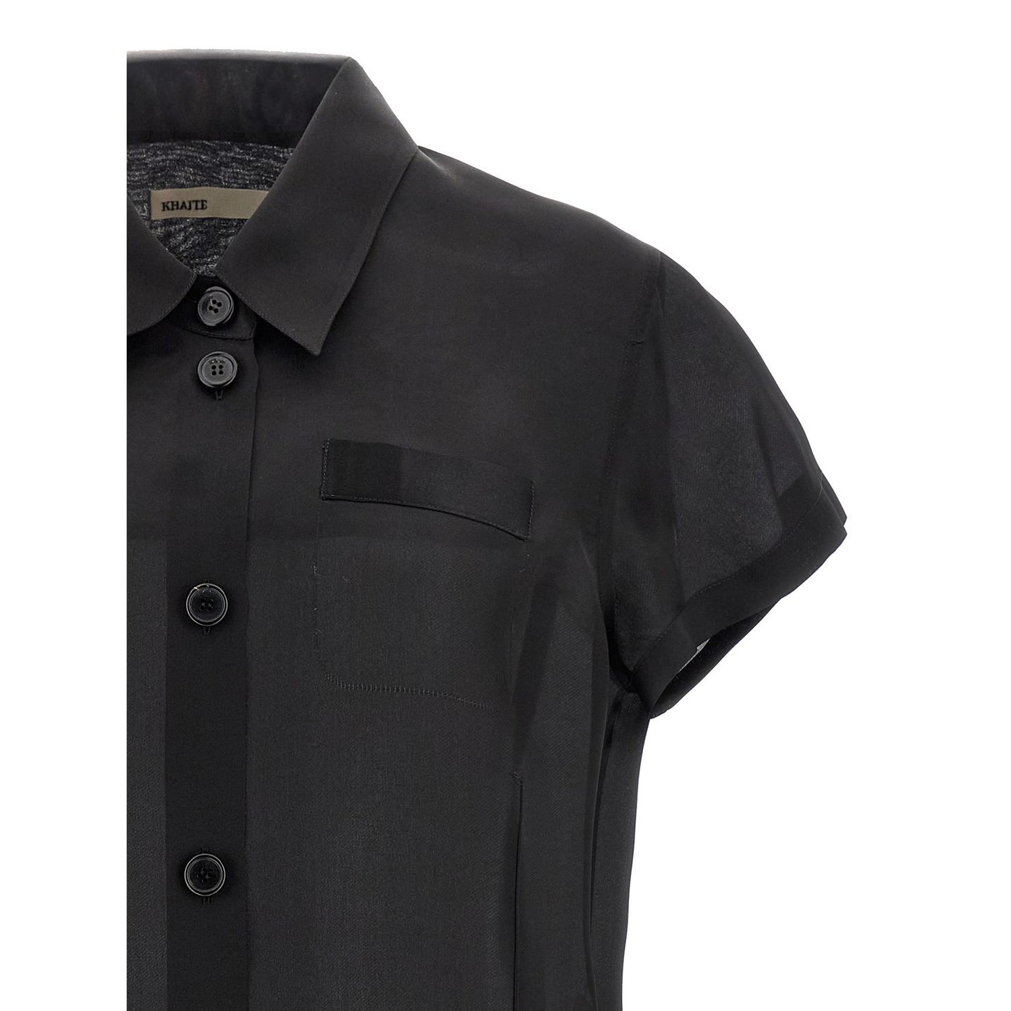 Khaite Black Silk Blouse