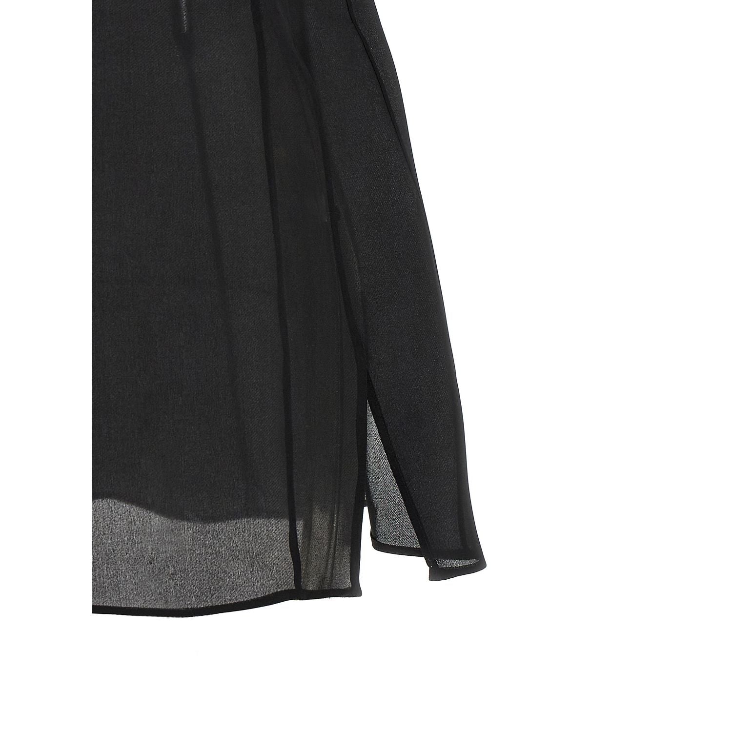 Khaite Black Silk Tank Tops