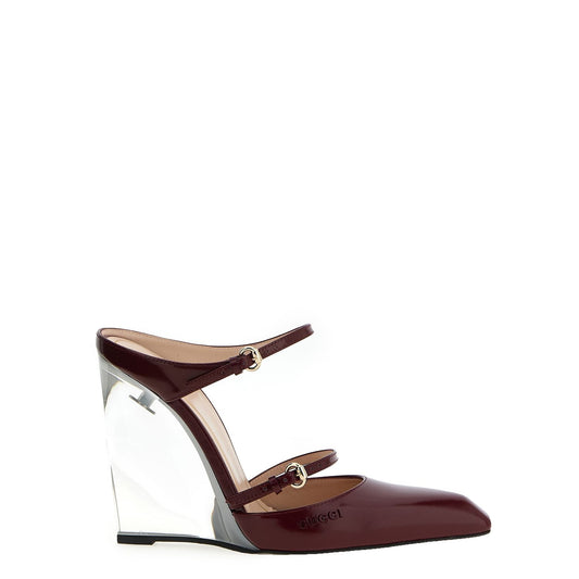 Gucci Multicolor Leather Wedge Sandals