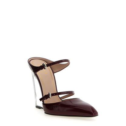 Gucci Multicolor Leather Wedge Sandals