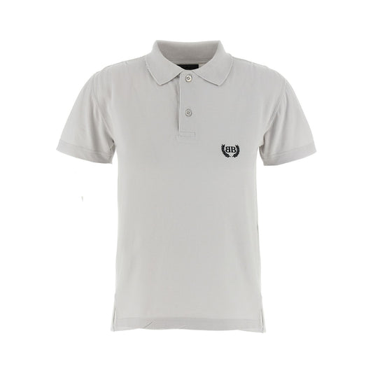 Balenciaga Gray Cotton Polo Shirt
