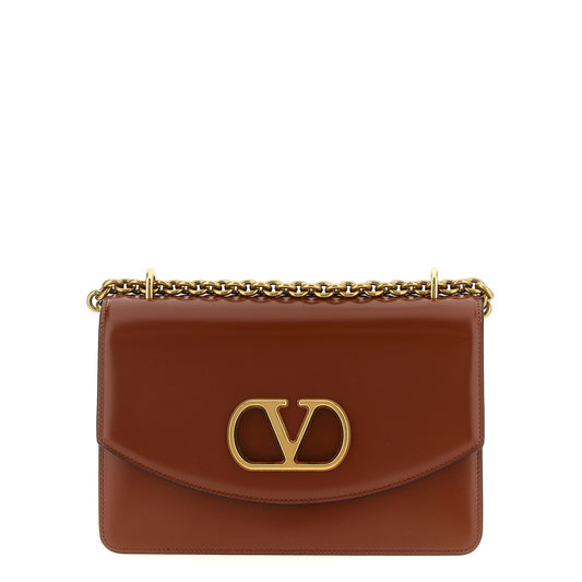 Valentino Garavani Brown Calfskin Shoulder Bag