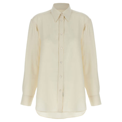 Brioni White Silk Blouse