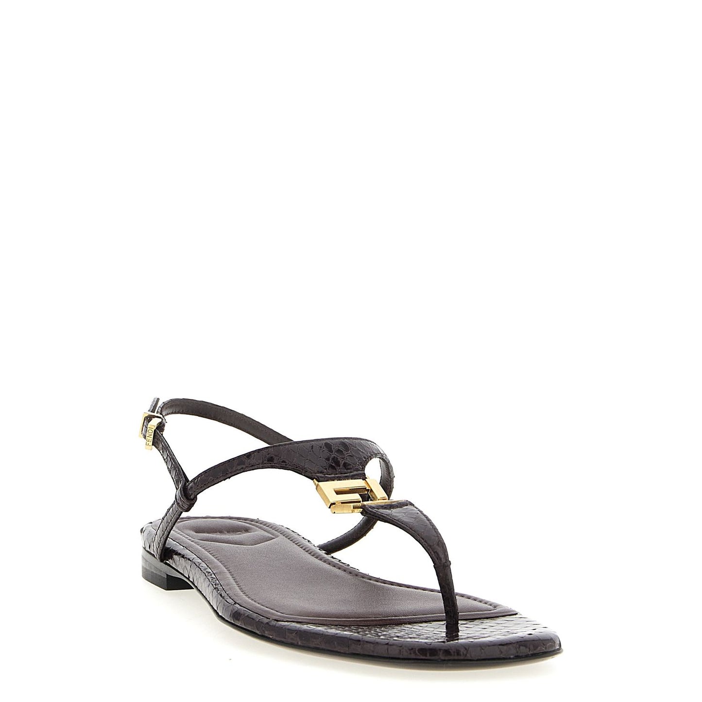 Fendi Purple Elastane Flat Sandals