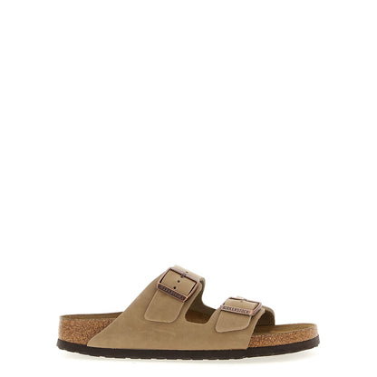 Birkenstock Brown Leather Slides