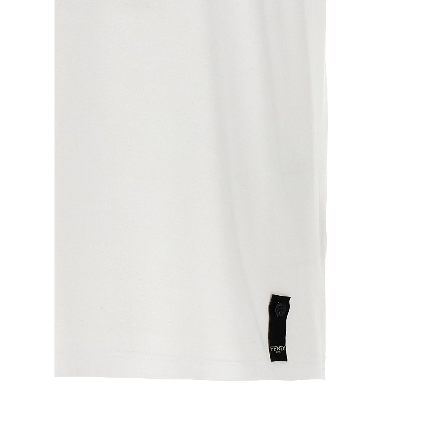 Fendi White Cotton T-Shirt