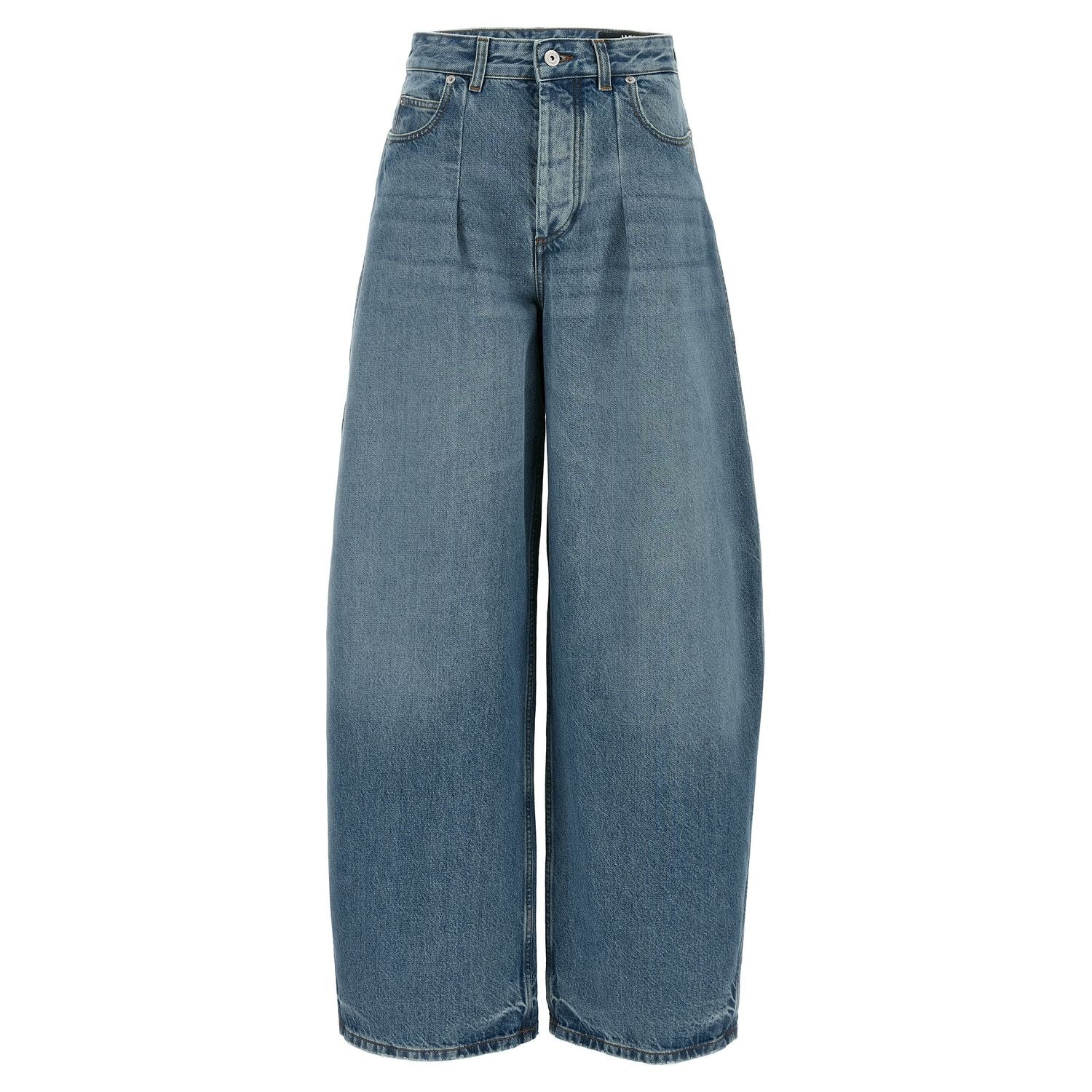 Jacquemus Blue Cotton High-Waisted Jean