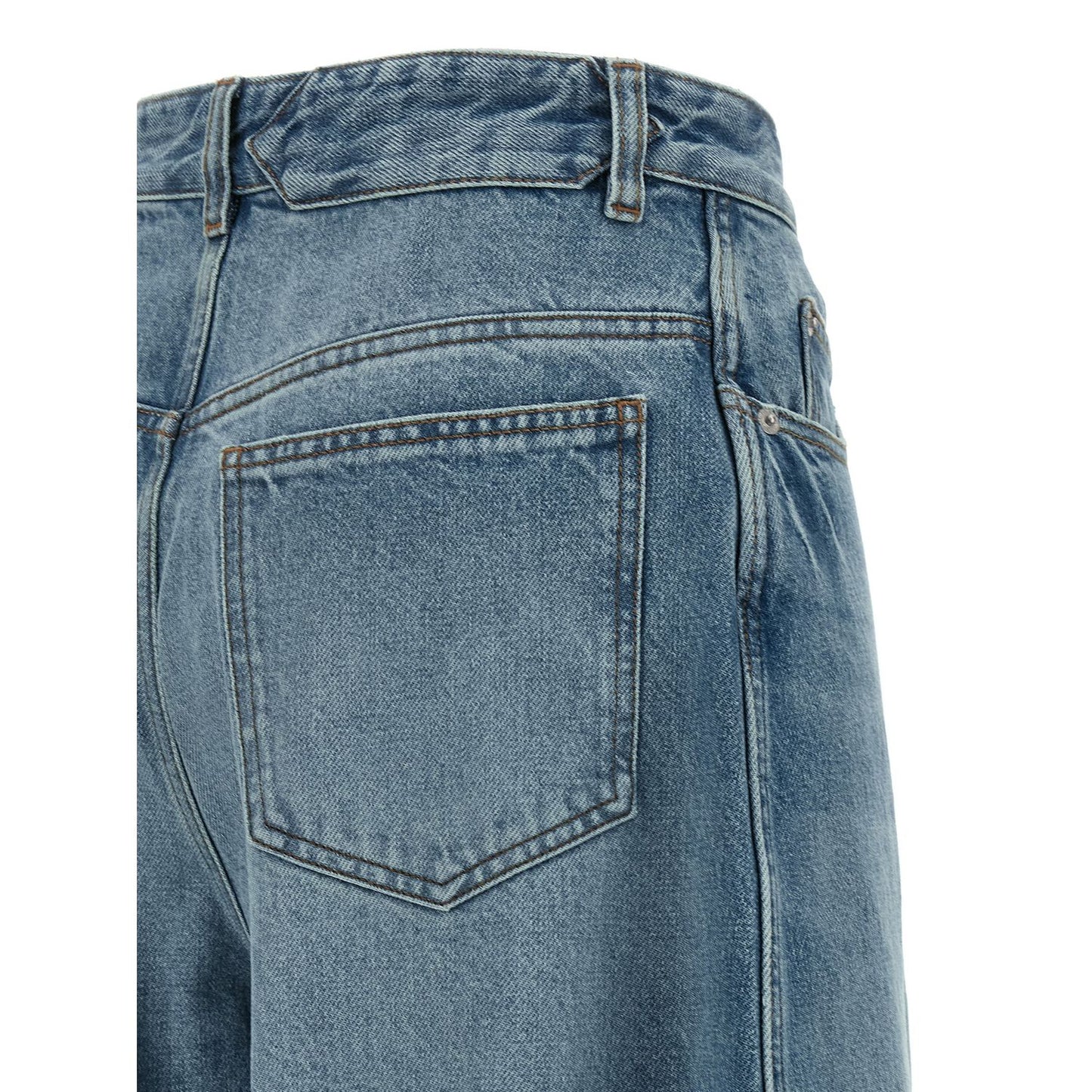 Jacquemus Blue Cotton High-Waisted Jean