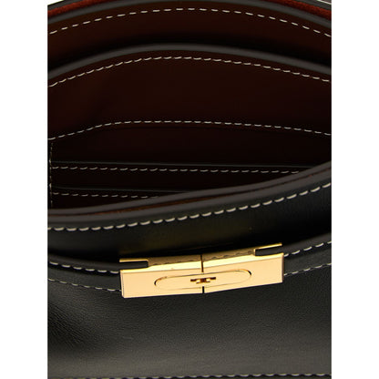 Tory Burch Black Cowhide Handbag