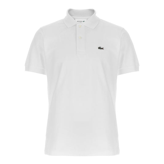 Lacoste White Cotton Polo Shirt