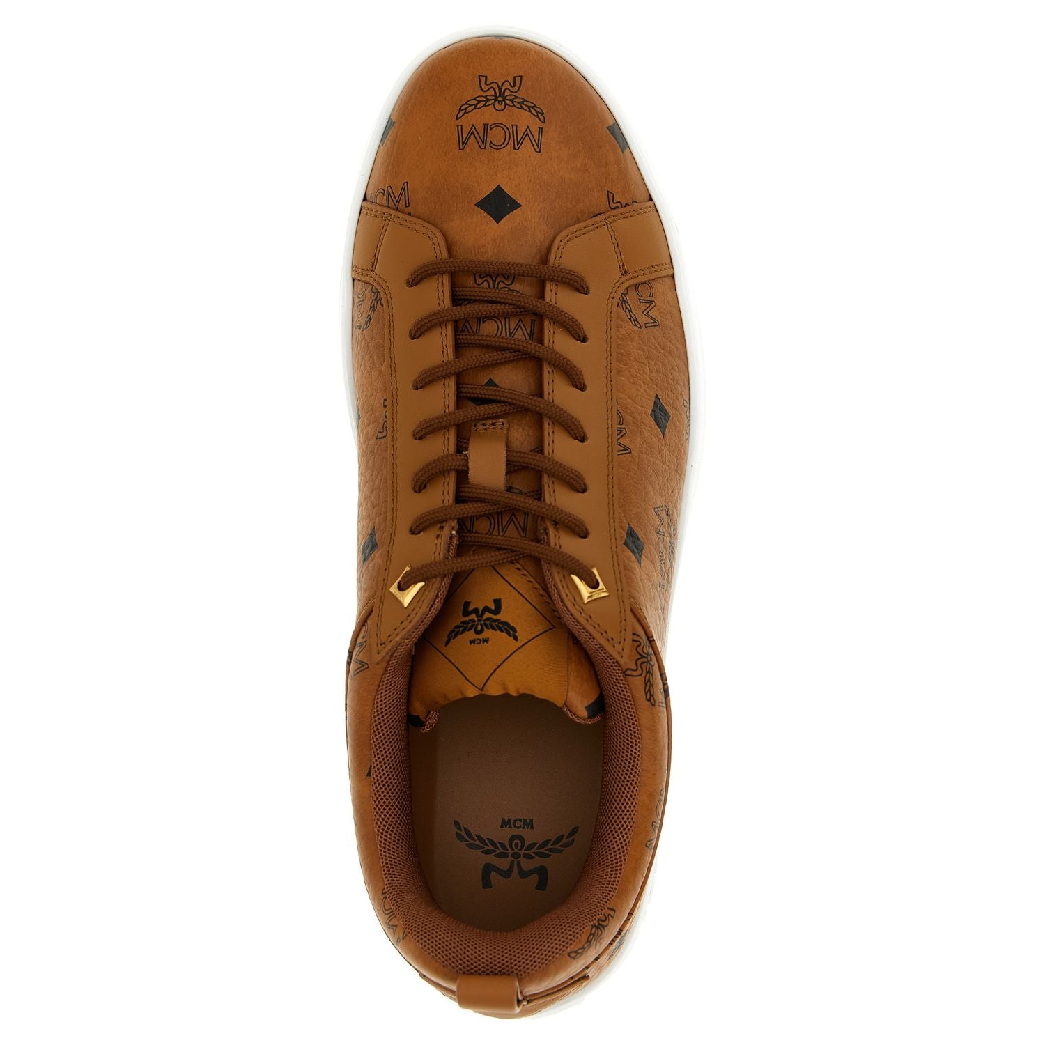 MCM Brown Polyethylene Low Top Sneakers