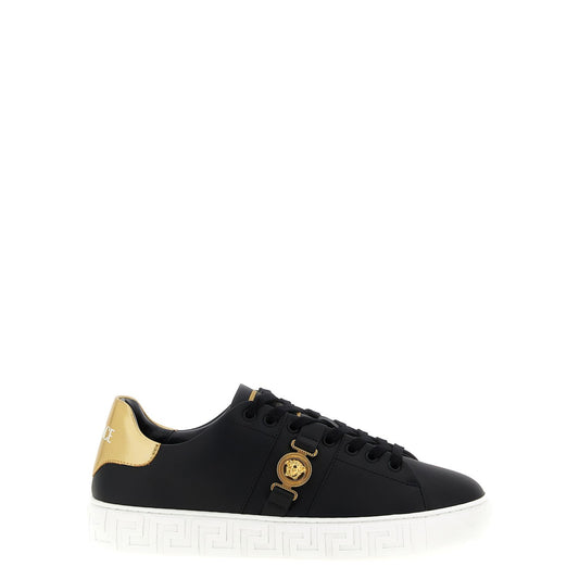 Versace Black Nylon Low Top Sneakers