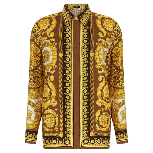 Versace Gold Silk Blouse