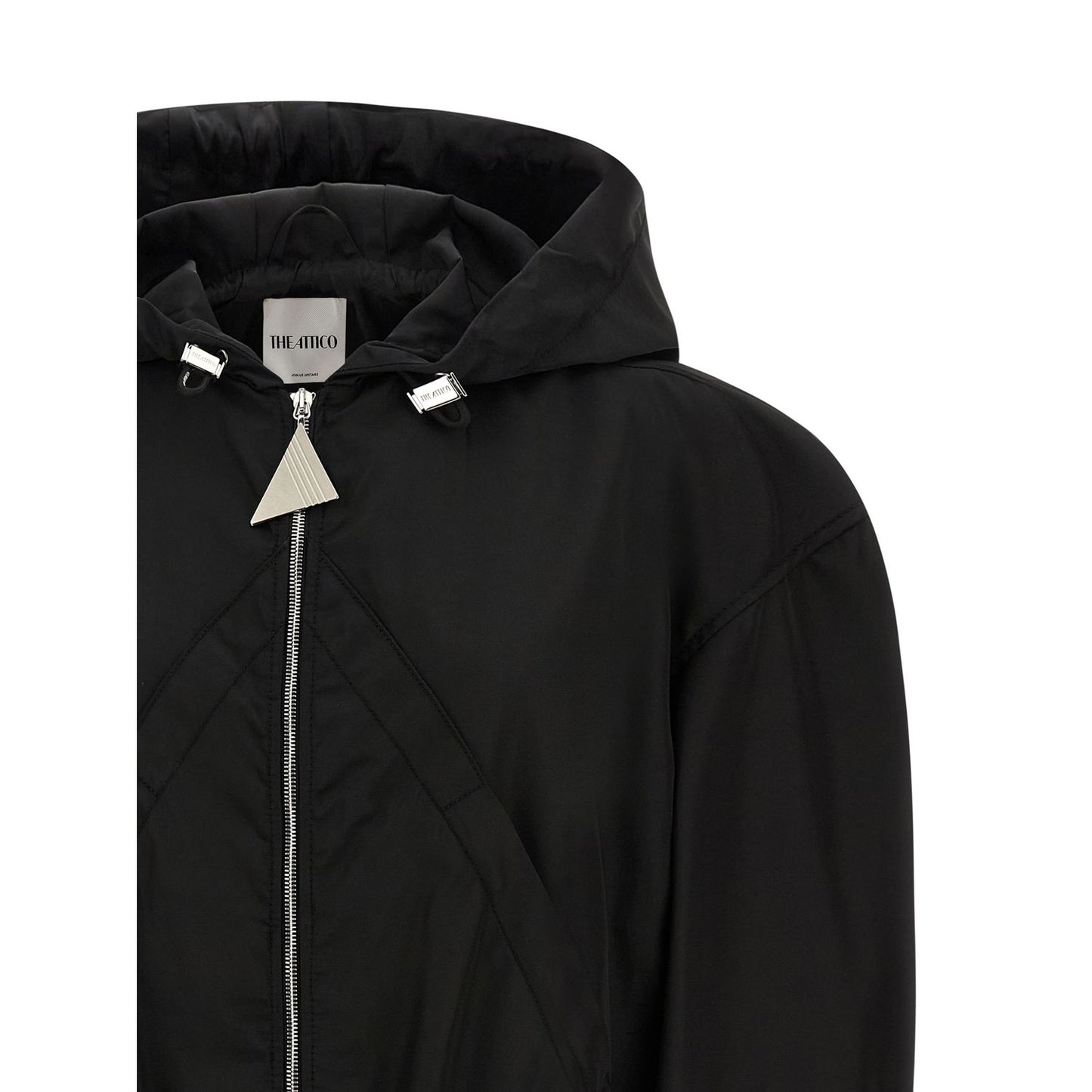 The Attico Black Polyamide Bomber