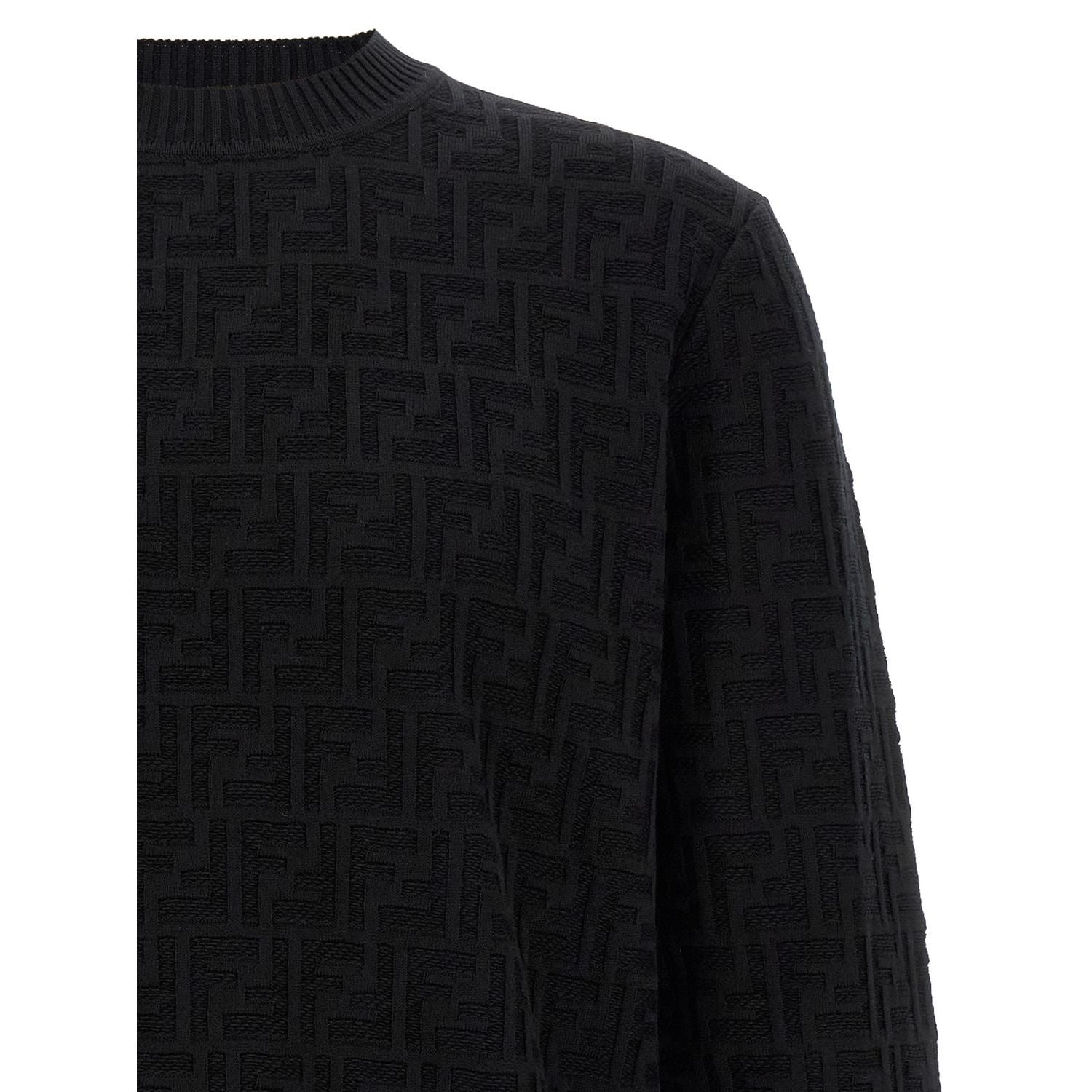 Fendi Black Cotton Cardigan