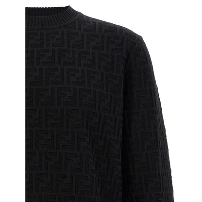 Fendi Black Cotton Cardigan