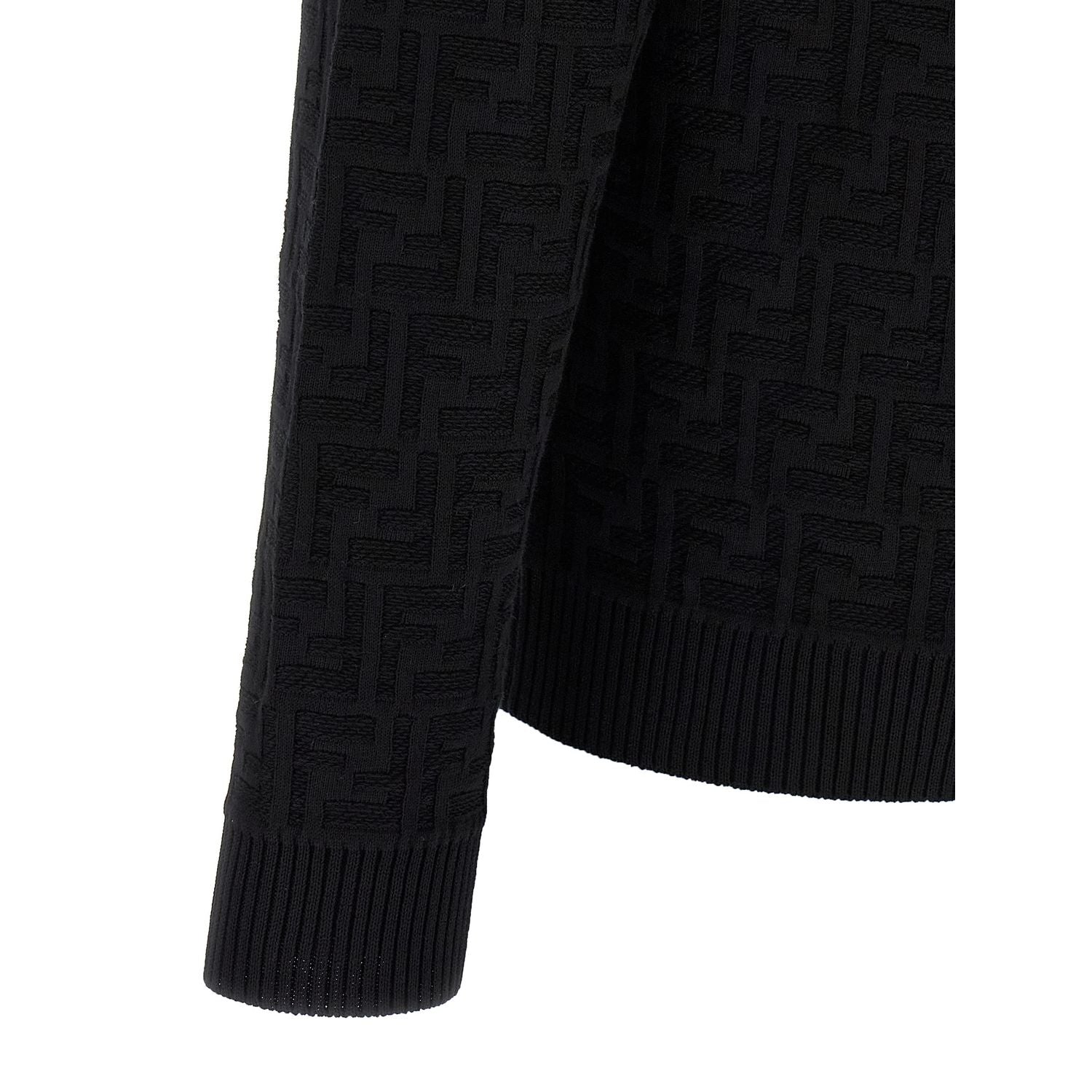 Fendi Black Cotton Cardigan
