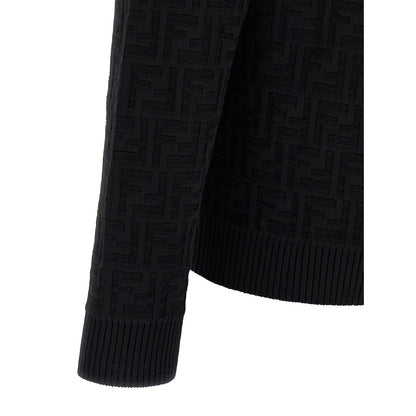 Fendi Black Cotton Cardigan
