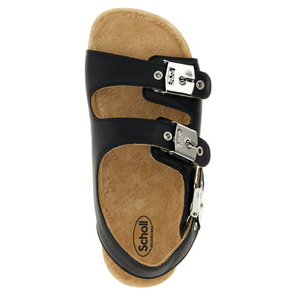 Balenciaga Black Calfskin Flat Sandals