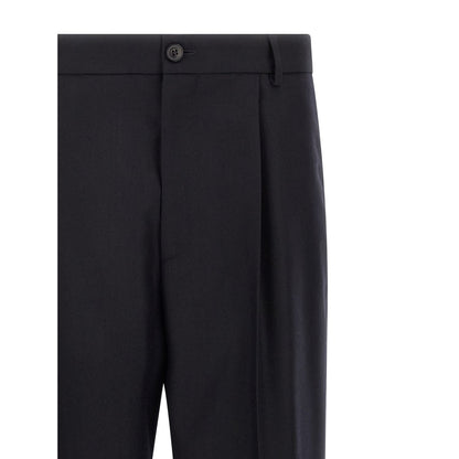 Dries Van Noten Blue Wool Dress Pants