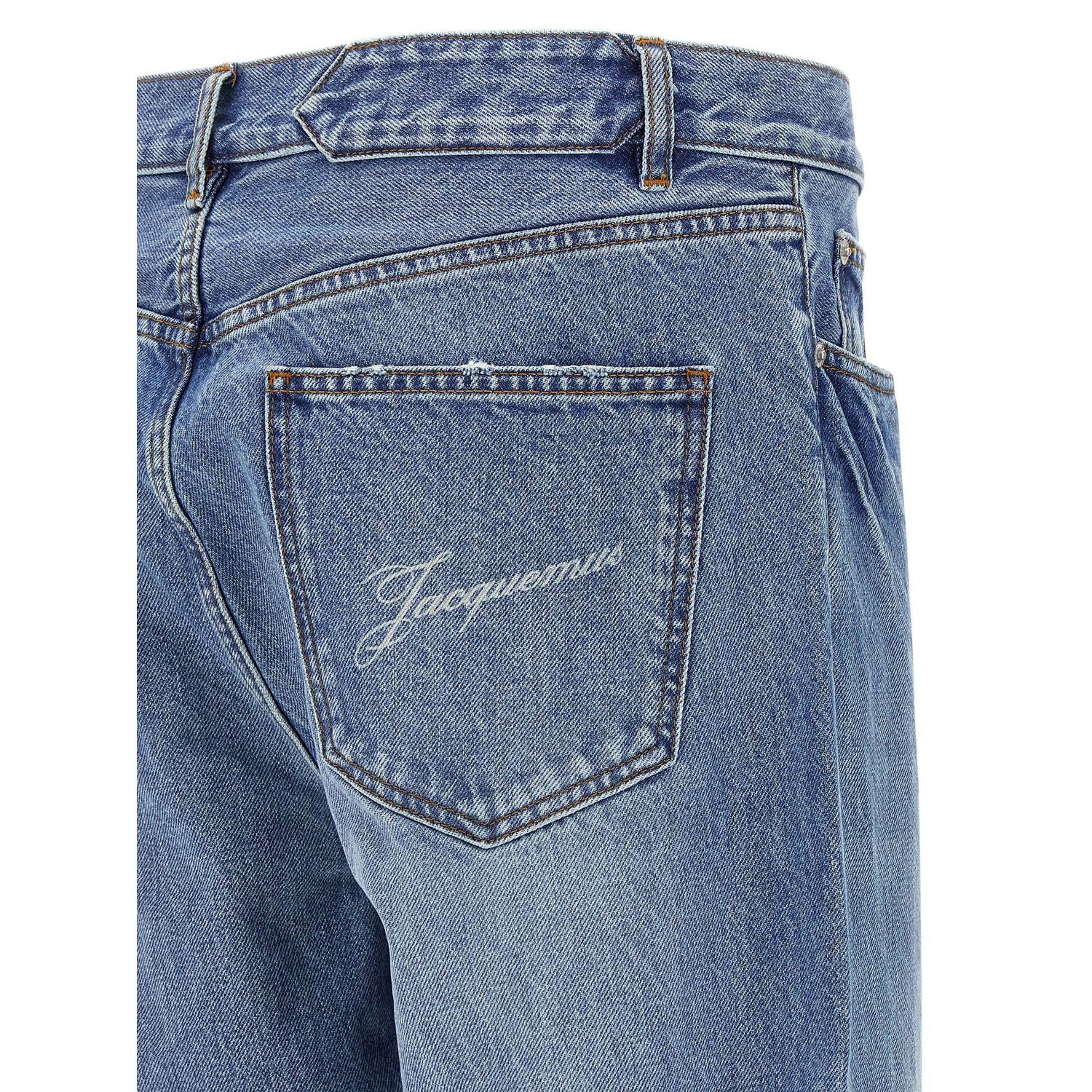 Jacquemus Blue Cotton Straight-Leg Jeans