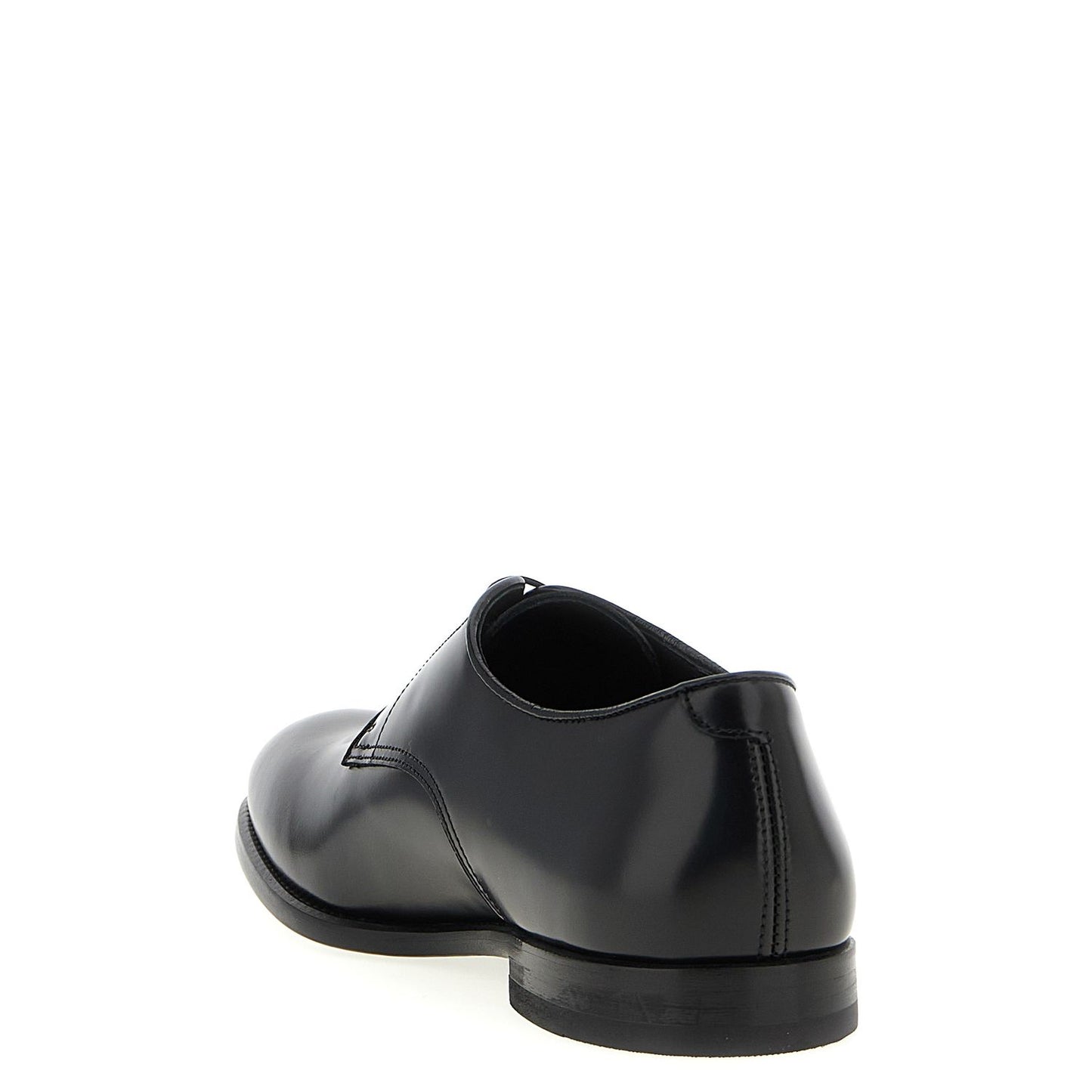 Doucal's Black Calfskin Oxfords And Derbies