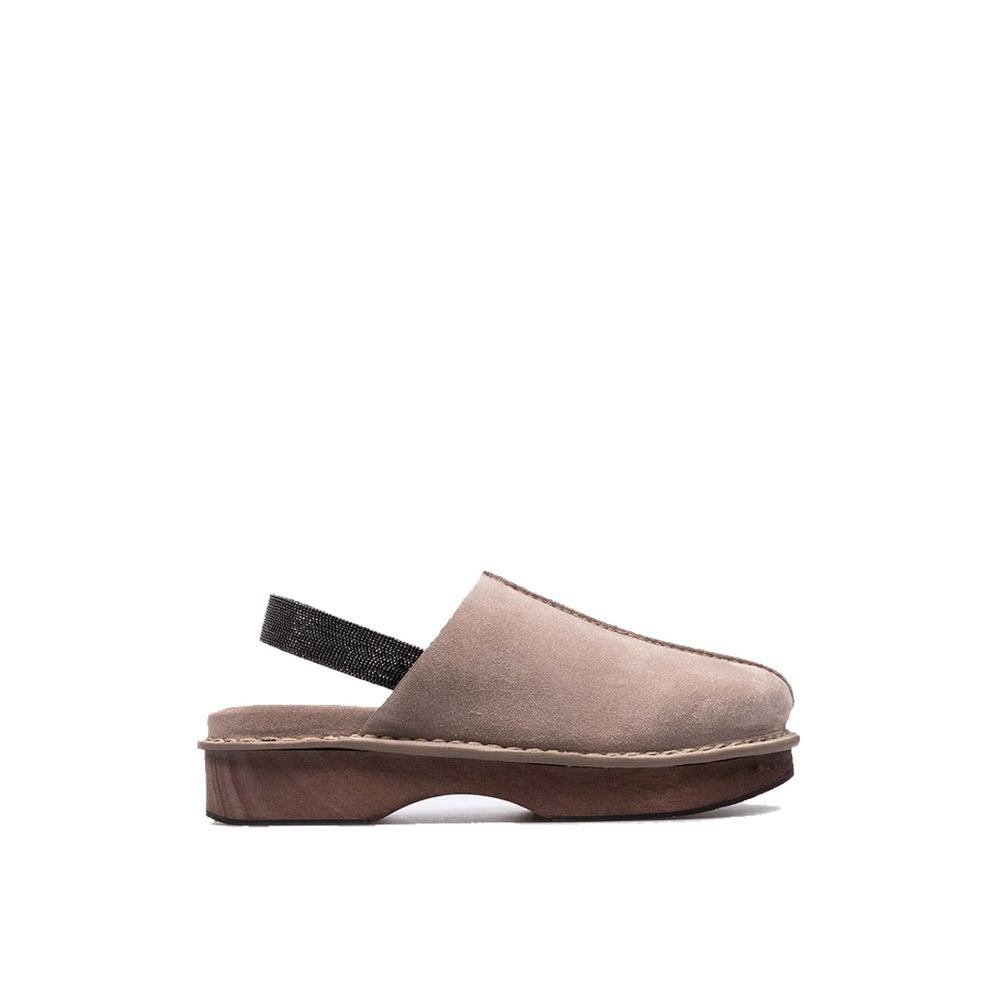Brunello Cucinelli Brown Leather Mules