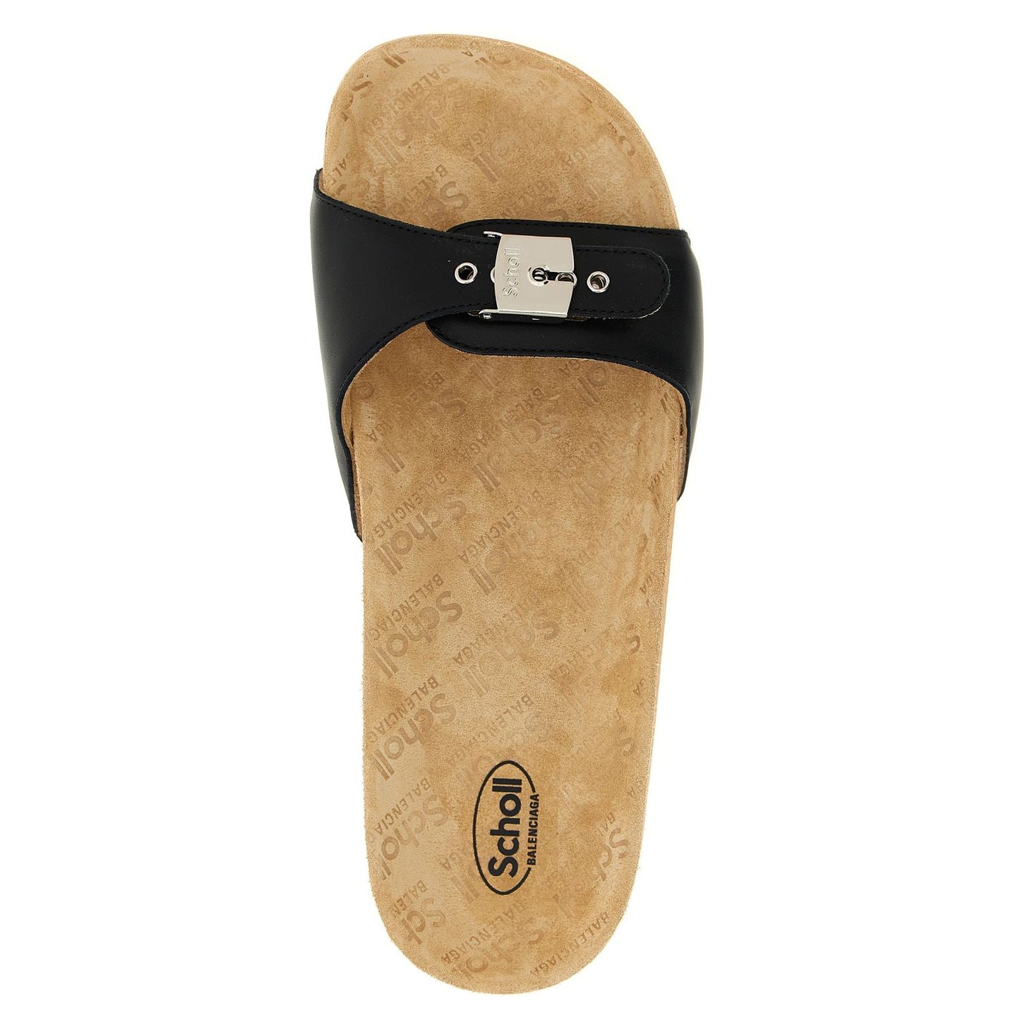 Balenciaga Black Calfskin Slides