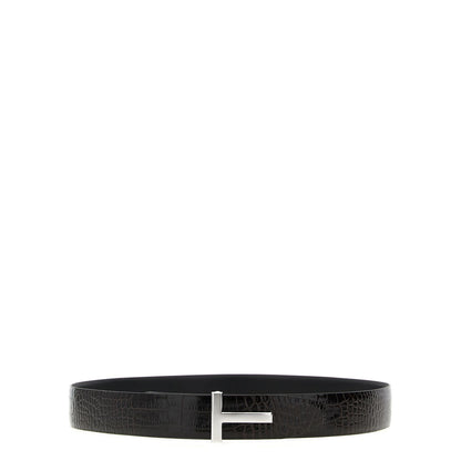 Tom Ford Brown Calfskin Belt