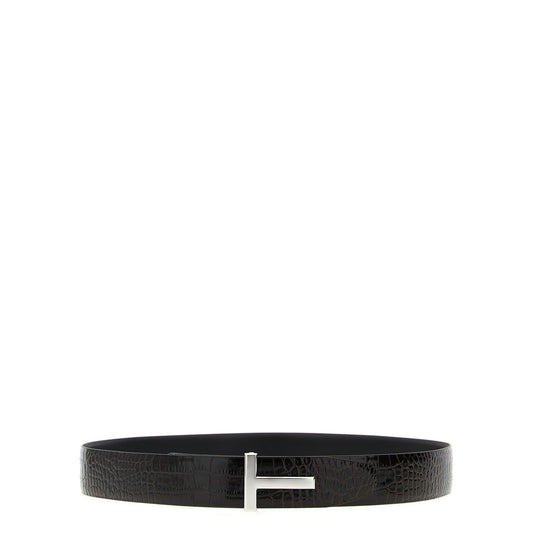 Tom Ford Brown Calfskin Belt