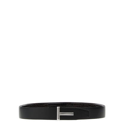 Tom Ford Brown Calfskin Belt