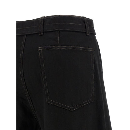 Lemaire Black Cotton Jeans Denim