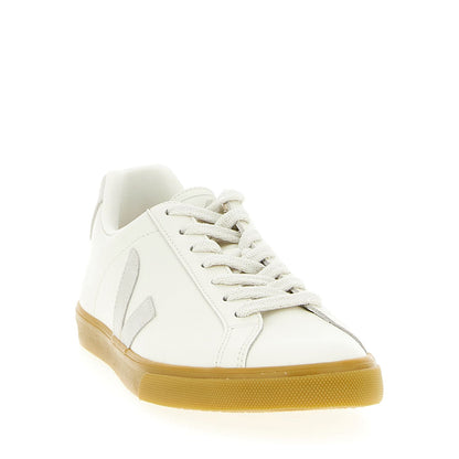 Veja Beige Calfskin Low Top Sneakers