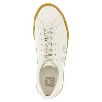 Veja Beige Calfskin Low Top Sneakers