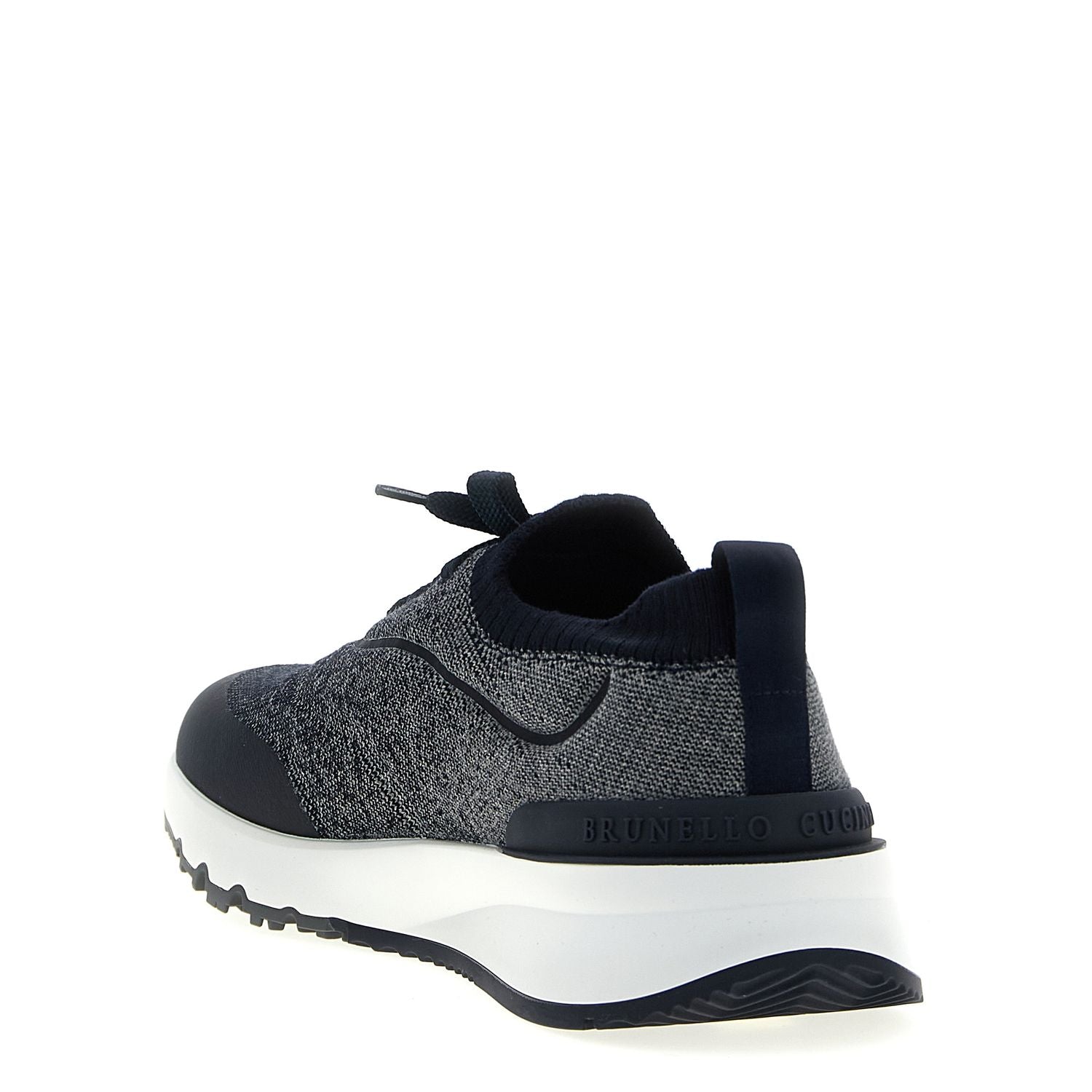 Brunello Cucinelli Blue Cotton Athletic Sneakers