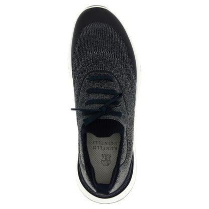 Brunello Cucinelli Blue Cotton Athletic Sneakers
