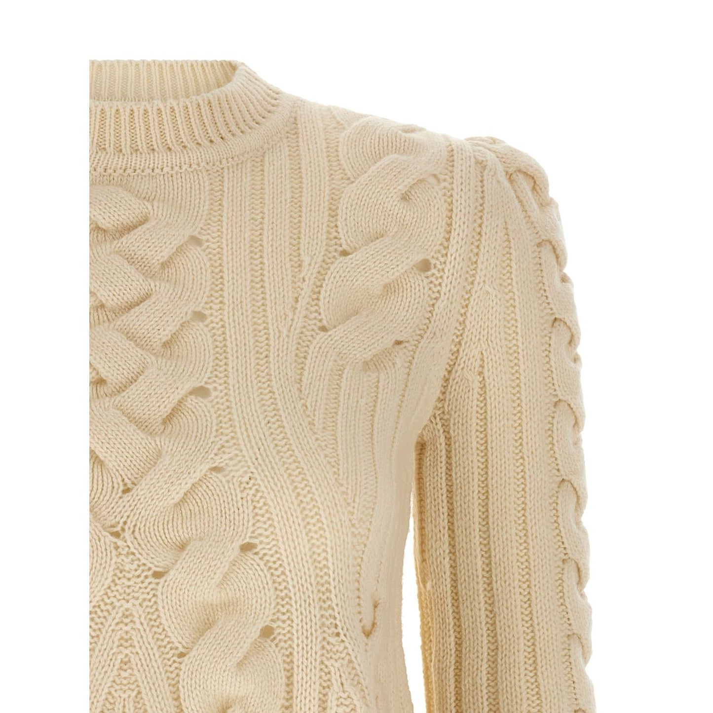 Alexander McQueen Beige Wool Cardigan