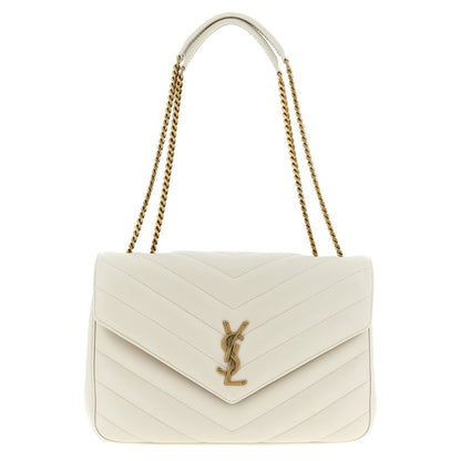 Saint Laurent Beige Lamb Leather Shoulder Bag