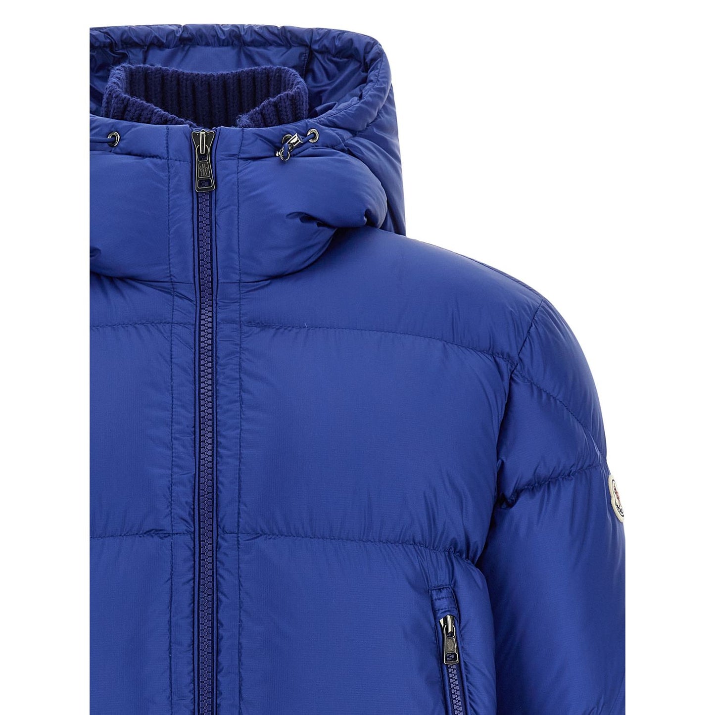 Moncler Blue Polyamide Full-Length Jacket
