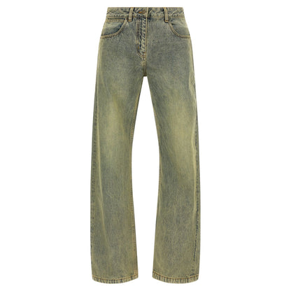 Entire Studios Bicolor Cotton Straight-Leg Jeans