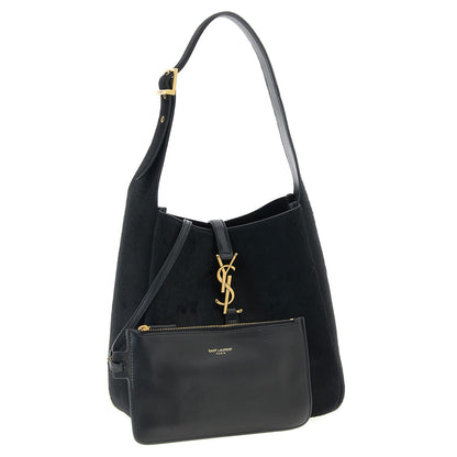 Saint Laurent Black Calfskin Shoulder Bag