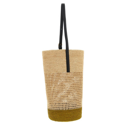 Khaite Beige Sisal Shoulder Bag