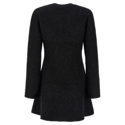 Self-Portrait Black Cotton Short Dress