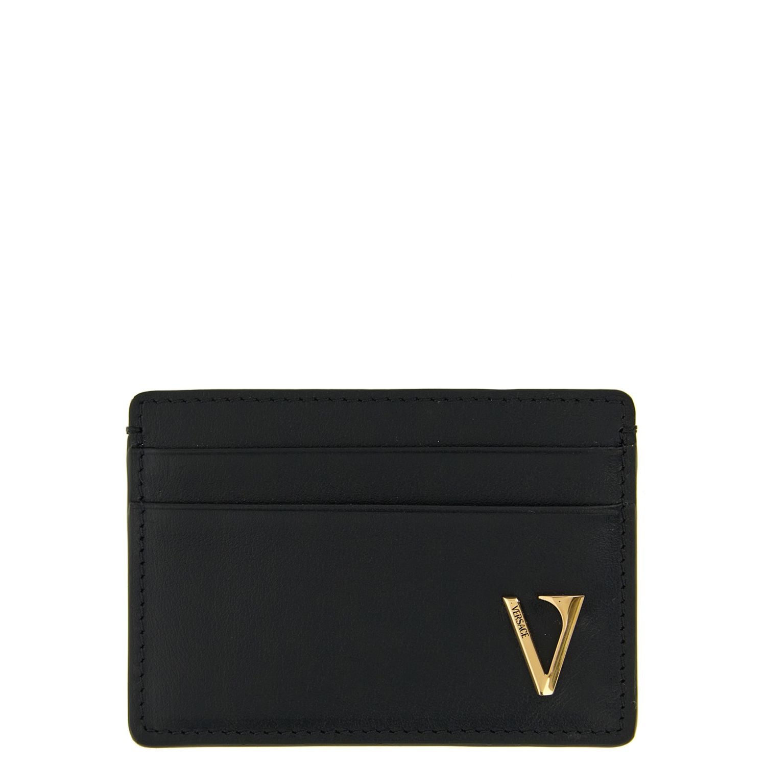 Versace Black Calfskin Cardholder