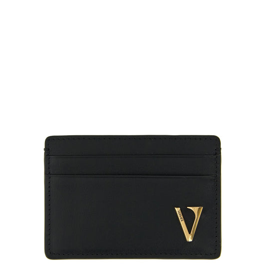 Versace Black Calfskin Cardholder