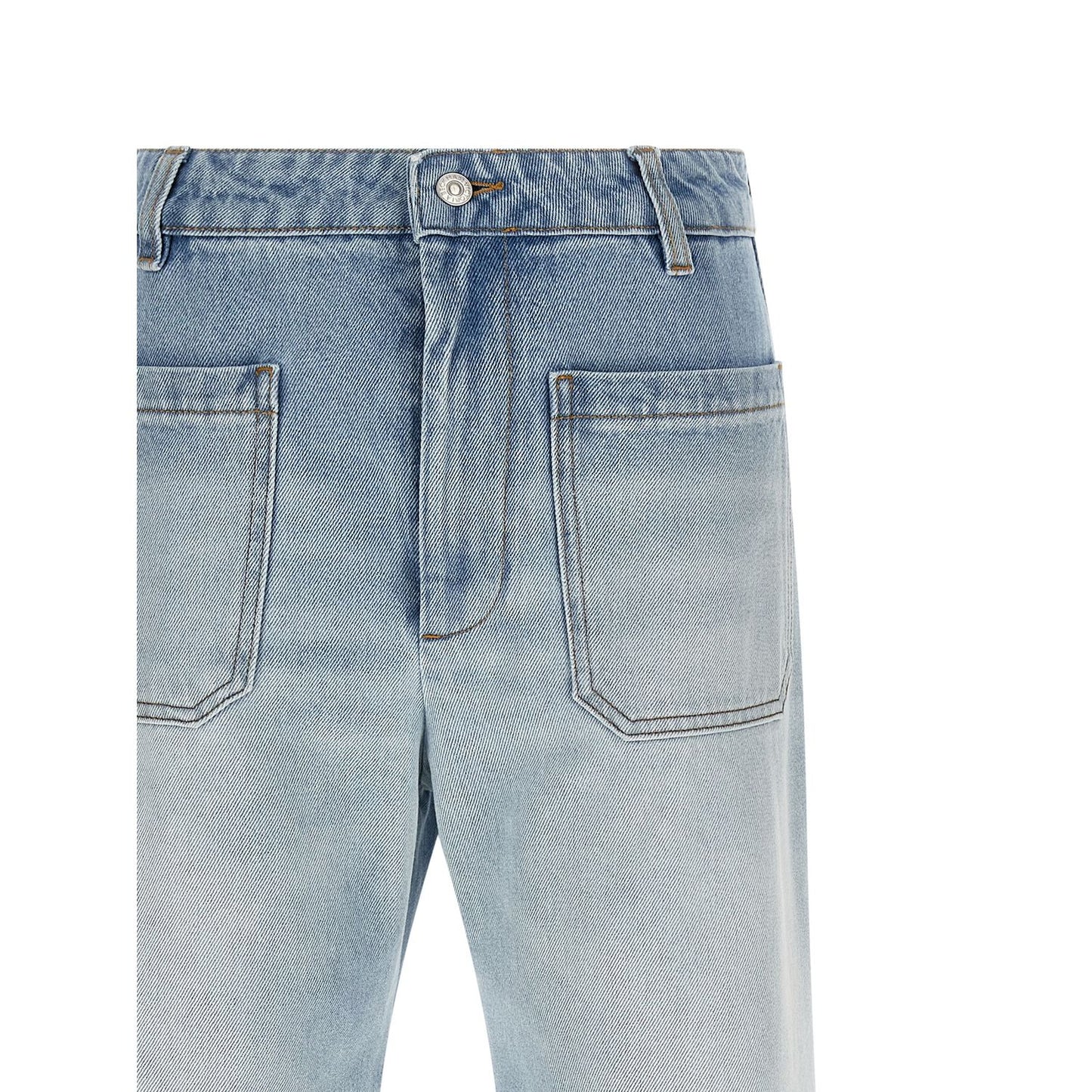 Victoria Beckham Blue Cotton Flared Jeans