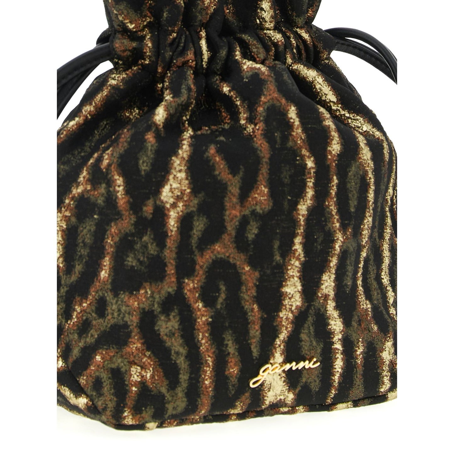 Ganni Brown Polyester Clutch Bag